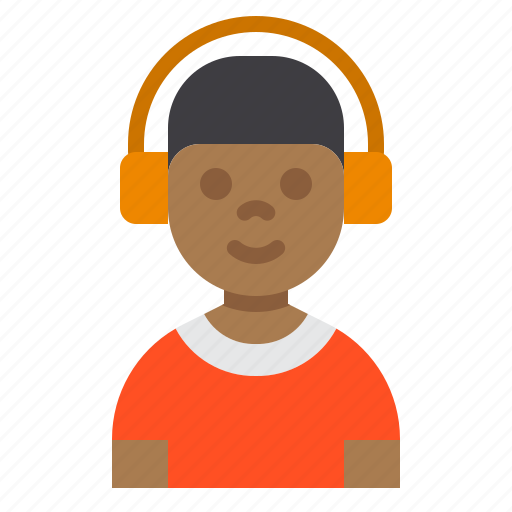 Boy, male, child, youth, avatar, headphone, music icon - Download on Iconfinder