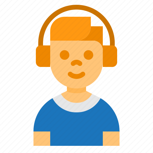 Boy, nerd, child, youth, avatar, headphone, music icon - Download on Iconfinder