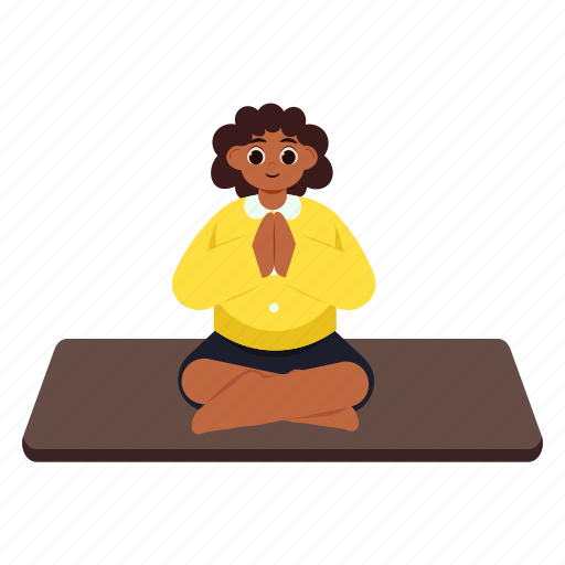 Girl, yoga, meditation, health, healthcare, kid, child icon - Download on Iconfinder
