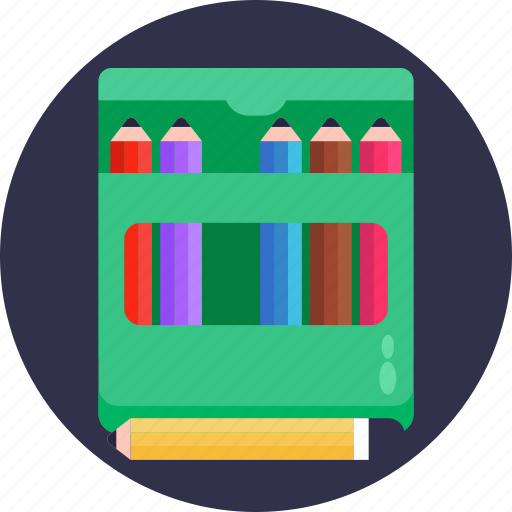Kindergarden, crayons, childhood, colors icon - Download on Iconfinder