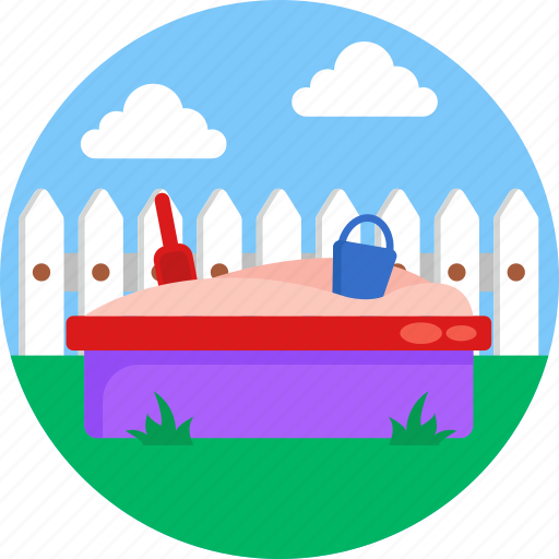 Kindergarten, garden, bucket, kindergarden, shovel, sand icon - Download on Iconfinder