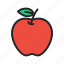 apple, fruit, kindergarten, red 