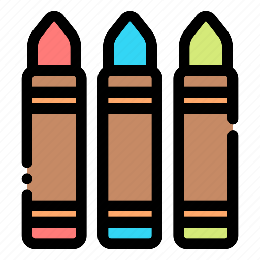 Crayon, drawing, color, pastel, kid icon - Download on Iconfinder