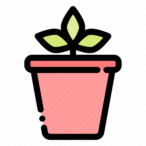 Pot, plant, potted, houseplant, leaf icon - Download on Iconfinder