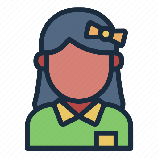 Girl, avatar, child, kid, student, kindergarten icon - Download on Iconfinder