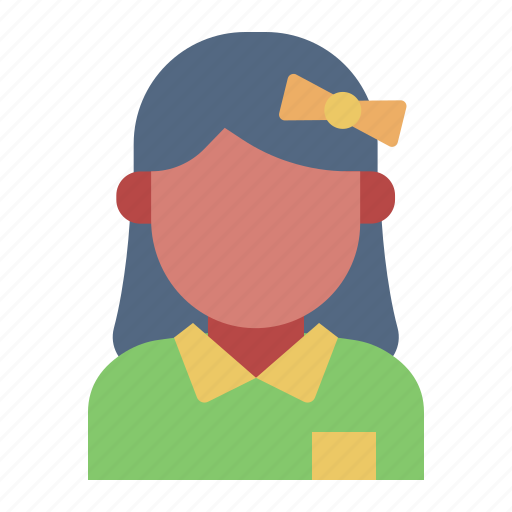 Girl, avatar, child, kid, student, kindergarten icon - Download on Iconfinder