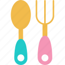 baby, cutlery, child, infant, kid, newborn, spoon, and, fork