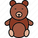 teddy, bear, animal, baby, child, stuffed