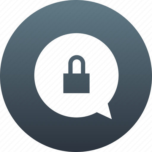 Bubble, chat, comment, lock, locking, message, messaging icon - Download on Iconfinder