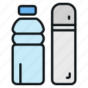 kitchen, home, cooking, drink, flask, water bottle, glass, bottle