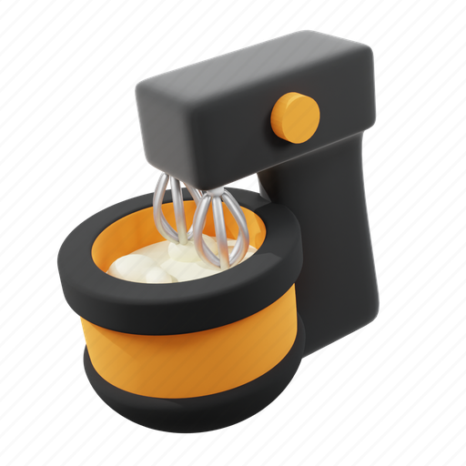 Cake, mixer, kitchen, food, cook, restaurant, cafe 3D illustration - Download on Iconfinder