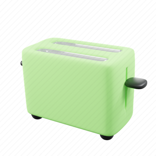 Toaster, toast, bread, kitchen, appliance, electronics, restaurant 3D illustration - Download on Iconfinder