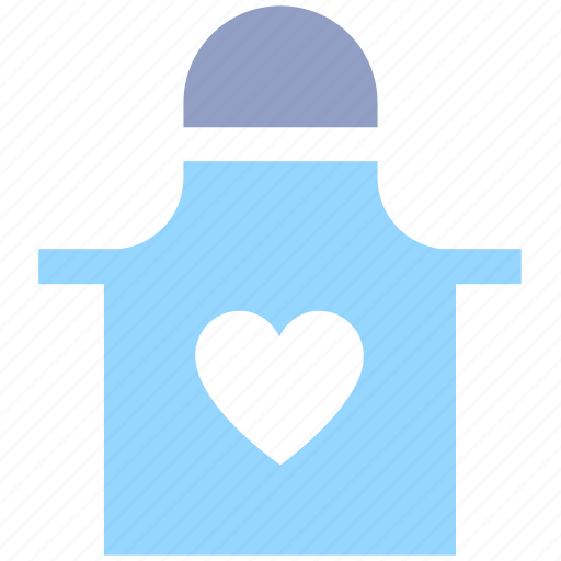 Apron, heart, kitchen, protection, tools, utensils icon - Download on Iconfinder