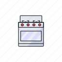 stove, kitchen, cooking, restaurant, appliance, food