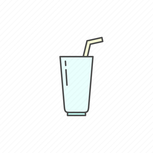 Drink, glass, ice, straw, water icon - Download on Iconfinder