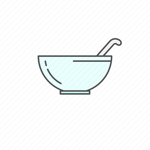 Bowl, glass, kitchen, soup, spoon icon - Download on Iconfinder