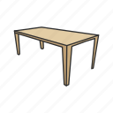 coffee table, dinner table, household, kitchen, rectangular table, table