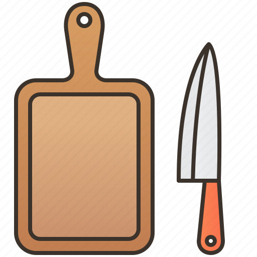 Board, chopping, cut, knife, wooden icon - Download on Iconfinder