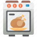 bake, chicken, kitchen, oven, turkey