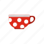 background, breakfast, cafe, cup, dot, hot, polka 