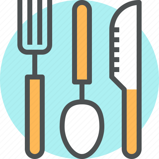 Cutlery, fork, kitchen, knife, spoon, tableware, utensil icon - Download on Iconfinder