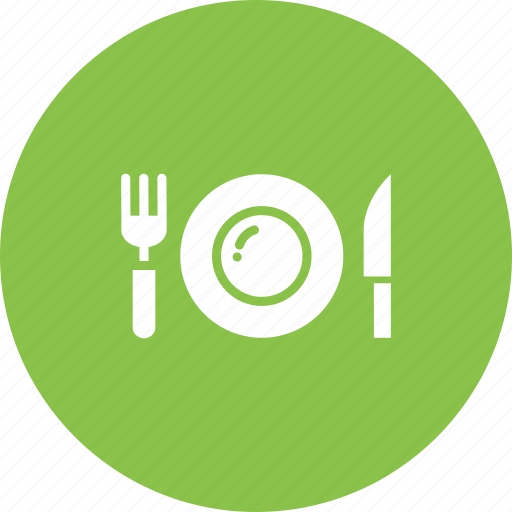 Breakfast, dinner, eat, fork, knife, plate, restaurant icon - Download on Iconfinder