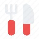 cutlery, knife, fork, kitchen, food, and, restaurant