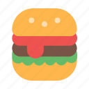 hamburger, burger, sandwich, fast, food, and, restaurant