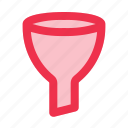 funnel, filter, kitchenware, tools, food, and, restaurant