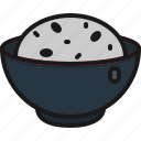 bowl, rice, meal, restaurant, food, kitchenware, utensill