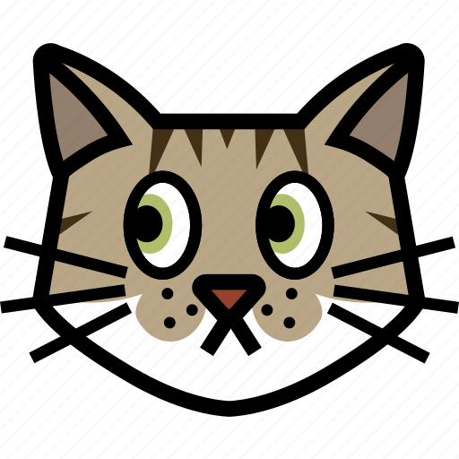 Scared, looking, judging, cat, sticker, emoji icon - Download on Iconfinder