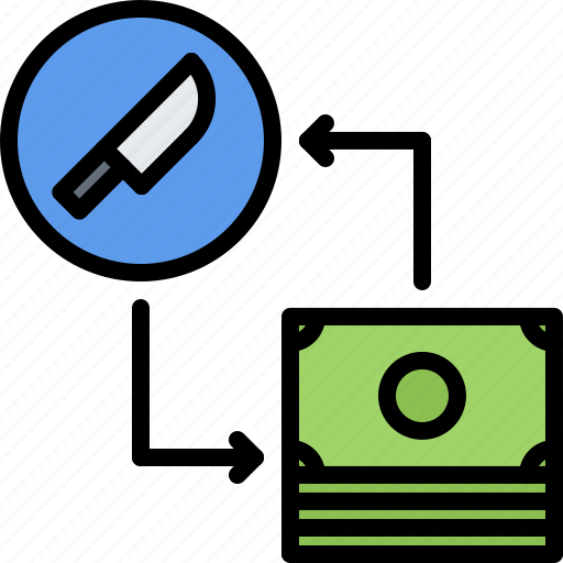 Knife, money, purchase, exchange, shop, weapon icon - Download on Iconfinder