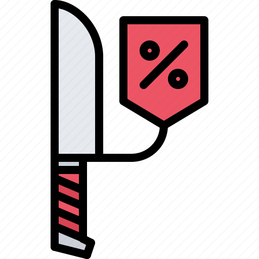 Knife, badge, discount, shop, weapon icon - Download on Iconfinder