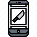 knife, app, smartphone, shop, weapon