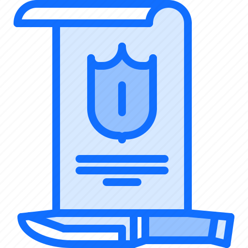Knife, guarantee, document, shield, shop, weapon icon - Download on Iconfinder