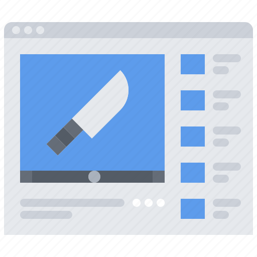 Knife, website, video, browser, shop, weapon icon - Download on Iconfinder