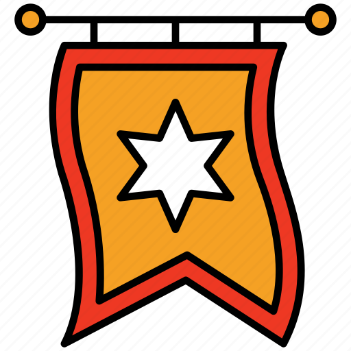 Medieval, heraldic, flag, crown, banner, royal icon - Download on Iconfinder