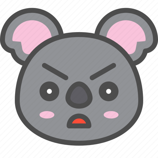 Australia, avatar, cute, face, koala, serious icon - Download on Iconfinder