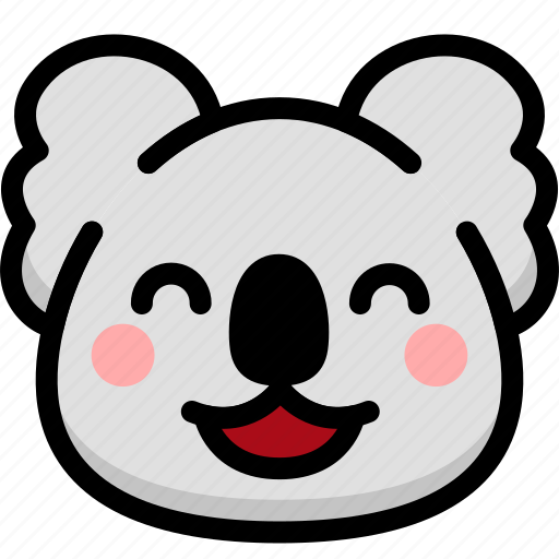 Emoji, emotion, expression, face, feeling, happy, koala icon - Download on Iconfinder