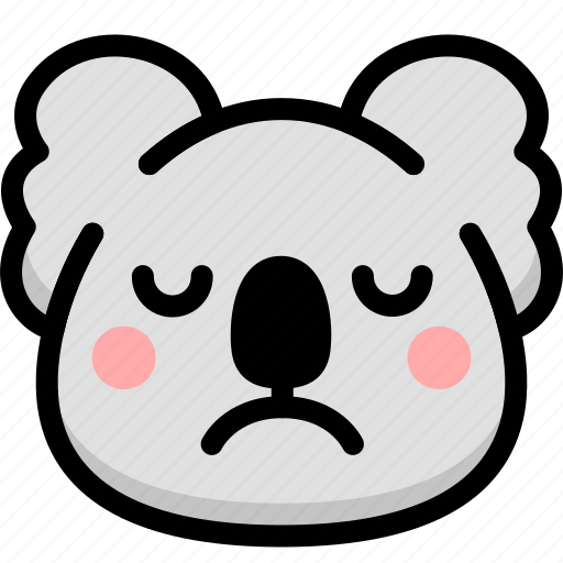 Emoji, emotion, expression, face, feeling, koala, sad icon - Download on Iconfinder