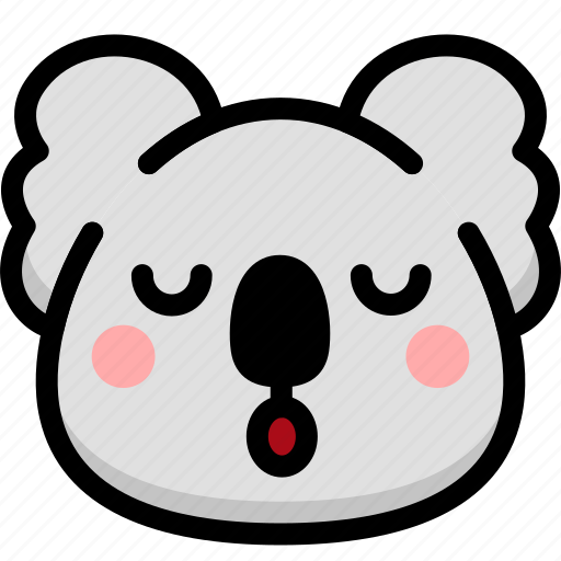 Emoji, emotion, expression, face, feeling, koala, sleeping icon - Download on Iconfinder