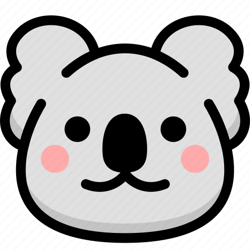 Emoji, emotion, expression, face, feeling, koala, smile icon - Download on Iconfinder