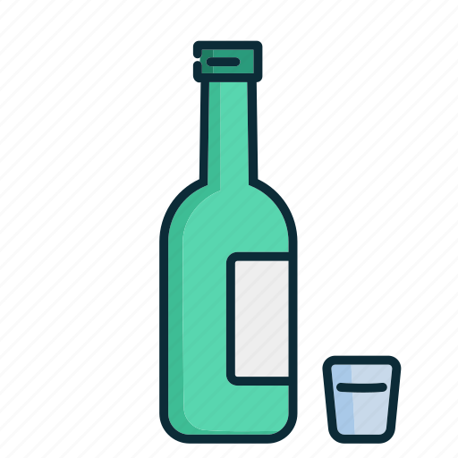 Soju, alcohol, korea, drink, food, bottle icon - Download on Iconfinder
