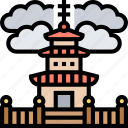 pagoda, temple, oriental, architecture, traditional