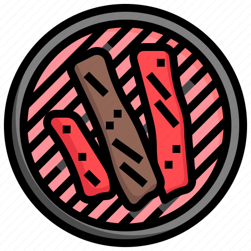 Grilled, meat, food, restaurant, korea, dish, grilling icon - Download on Iconfinder