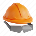 helmet, 3d icon, 3d illustration, 3d render, safety, protection, hard hat, headgear 