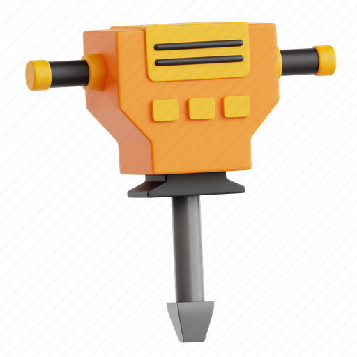 Jack, hammer, 3d icon, 3d illustration, 3d render, jackhammer, tool 3D illustration - Download on Iconfinder