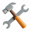 hammer, wrench, setting, tool, construction 