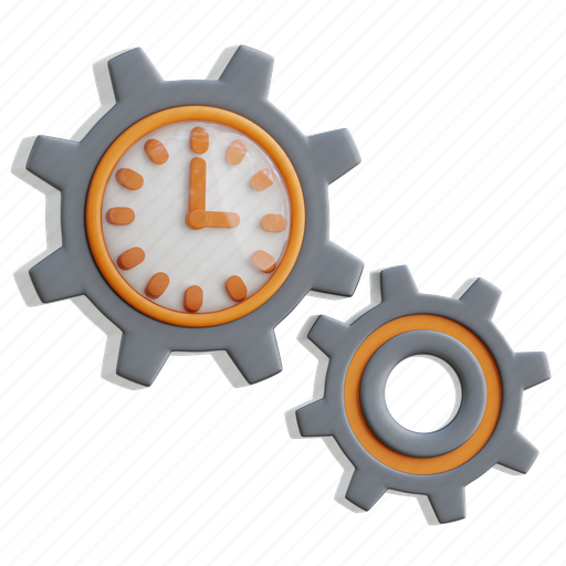 Work, time, clock, schedule, office 3D illustration - Download on Iconfinder