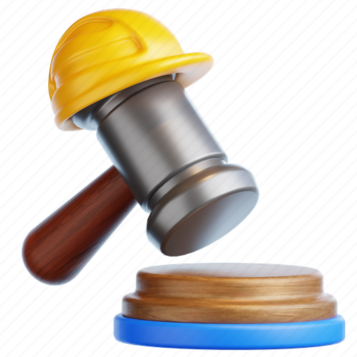 Labour, law, hammer, labor day, worker, labor, holiday 3D illustration - Download on Iconfinder